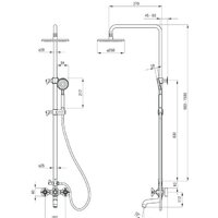 Душевая система  Deante Temisto NAC 01QT - Превью изображения №2 — Интернет-магазин Time-Shop