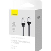 Кабель Baseus CoolPlay Series USB Type-C - Lightning (1 м, черный) - Превью изображения №7 — Интернет-магазин Time-Shop