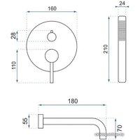 Смеситель Rea Lungo REA-P4563 (золотой) - Превью изображения №5 — Интернет-магазин Time-Shop