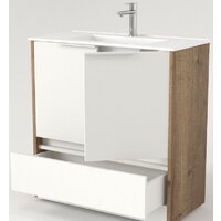  Дабер Тумба под умывальник 017 Тобага/Эридан 80 Т17.8Т.0.21Б ( дуб галифакс/белый/ручка белая) - Превью изображения №2 — Интернет-магазин Time-Shop