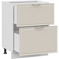 Шкаф напольный Трия Белладжио 1Н6Я2 (белый/софт панакота) - Превью изображения №2 — Интернет-магазин Time-Shop