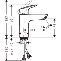 Смеситель Hansgrohe Logis 71107000 - Превью изображения №2 — Интернет-магазин Time-Shop