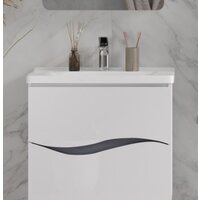  Volna Тумба под умывальник Grey 80.2Y Миранда (подвесная) - Превью изображения №3 — Интернет-магазин Time-Shop