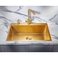 Кухонная мойка Milacio Denia 750 Steel MC.77508 (золото) - Превью изображения №3 — Интернет-магазин Time-Shop