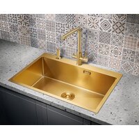 Кухонная мойка Milacio Denia 750 Steel MC.77508 (золото) - Превью изображения №2 — Интернет-магазин Time-Shop