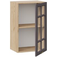 Шкаф навесной Трия Лина 1В45С (дуб крафт золотой/графит) - Превью изображения №2 — Интернет-магазин Time-Shop