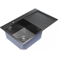 Кухонная мойка Mixline Pro 552922 (черный графит, с сифоном) - Превью изображения №2 — Интернет-магазин Time-Shop