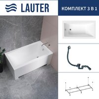 Lauter Estelle 130 21206030 (с каркасом и сифоном 21Y31010 хром)