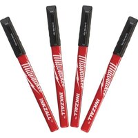 Набор маркеров строительных Milwaukee Inkzall 48223164 (4 шт, черный) - Превью изображения №2 — Интернет-магазин Time-Shop