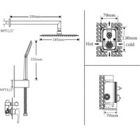 Душевая система  Kern 5256 (черный) - Превью изображения №2 — Интернет-магазин Time-Shop