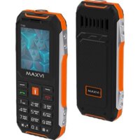 Кнопочный телефон Maxvi T100 (оранжевый) - Превью изображения №2 — Интернет-магазин Time-Shop