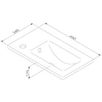 Умывальник AM.PM X-Joy M85AWCC0452WG64 (белый глянец) - Превью изображения №4 — Интернет-магазин Time-Shop