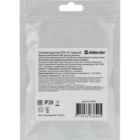 Сетевое зарядное Defender EPA-13 (черный) - Превью изображения №4 — Интернет-магазин Time-Shop