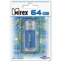 USB Flash Mirex UNIT AQUA 64GB (13600-FMUAQU64) - Превью изображения №2 — Интернет-магазин Time-Shop