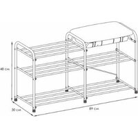 Полка для обуви ЗМИ Альфа 33 с сиденьем и ящиком ПДОА33СЯ (коричневый) - Превью изображения №4 — Интернет-магазин Time-Shop