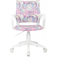 Офисное кресло Бюрократ Burokids 1W 1942510 (мультиколор розовая луна/пластик белый) - Превью изображения №2 — Интернет-магазин Time-Shop