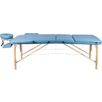 Массажный стол Atlas Sport 70 см складной 3-с деревянный (светло-голубой) - Превью изображения №2 — Интернет-магазин Time-Shop