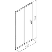 Душевая дверь Domani-Spa DoorCube 100x190 DS04DCb100L0Cl00.W - Превью изображения №11 — Интернет-магазин Time-Shop