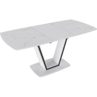 Кухонный стол Трия Дели тип 1 (белый глянец/стекло матовое белый мрамор) - Превью изображения №2 — Интернет-магазин Time-Shop