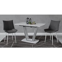 Кухонный стол Трия Дели тип 1 (белый глянец/стекло матовое белый мрамор) - Превью изображения №4 — Интернет-магазин Time-Shop