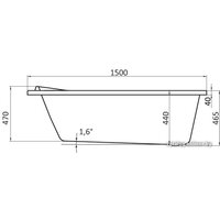 Ванна Santek Тенерифе 150x70 без гидромассажа [WH302213] - Превью изображения №3 — Интернет-магазин Time-Shop