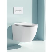 Унитаз подвесной Roxen Antares в комплекте с инсталляцией StounFix Dual Fresh 6 в 1 569295 (кнопка: белый глянец) - Превью изображения №10 — Интернет-магазин Time-Shop