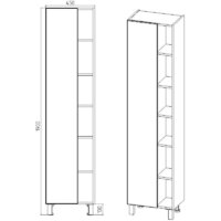  Viant Шкаф-пенал Бостон VBOS450-PEN - Превью изображения №5 — Интернет-магазин Time-Shop