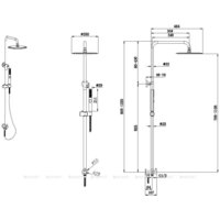 Душевая система  Allen Brau Priority 5.31031-BN - Превью изображения №2 — Интернет-магазин Time-Shop