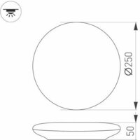 Светильник-тарелка Arlight CL-FRISBEE-MOTION-R250-12W Warm3000 030161 - Превью изображения №4 — Интернет-магазин Time-Shop