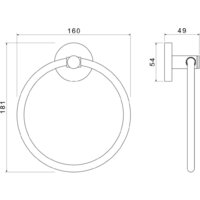 Держатель для полотенца Aquatek Европа AQ4112BG (золото) - Превью изображения №2 — Интернет-магазин Time-Shop