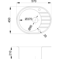 Кухонная мойка БелЭворс New Lux R (бежевый) - Превью изображения №2 — Интернет-магазин Time-Shop