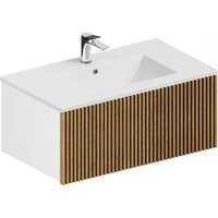 ЗОВ Тумба с умывальником Кито 60 K60LW0MRM-OL60 (белый/тростник)