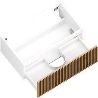  ЗОВ Тумба с умывальником Кито 60 K60LW0MRM-OL60 (белый/тростник) - Превью изображения №3 — Интернет-магазин Time-Shop