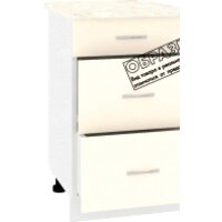 Шкаф напольный Кортекс-мебель Корнелия Лира НШ50р3ш (белый/марсель) - Превью изображения №4 — Интернет-магазин Time-Shop