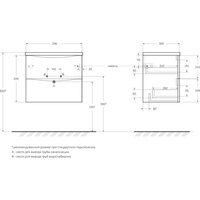  BelBagno Тумба под умывальник MARINO-CER-MINI-600-2C-SO-RR-P - Превью изображения №2 — Интернет-магазин Time-Shop