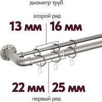 Карниз для штор UG Home Раздвижной 2-рядный 2КР-153-360-ЧО (черное олово, 1.53-3.6м) - Превью изображения №3 — Интернет-магазин Time-Shop