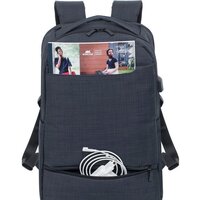 Городской рюкзак Rivacase 8365 (черный) - Превью изображения №12 — Интернет-магазин Time-Shop