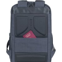 Городской рюкзак Rivacase 8365 (черный) - Превью изображения №6 — Интернет-магазин Time-Shop