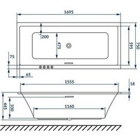 Ванна Excellent Heaven Slim 170x75 (с ножками) - Превью изображения №6 — Интернет-магазин Time-Shop