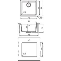 Кухонная мойка Florentina Вега 400 (шампань) - Превью изображения №2 — Интернет-магазин Time-Shop