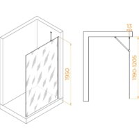 Душевая стенка RGW WA-110B 351011012-14 120 (черный/прозрачное стекло) - Превью изображения №2 — Интернет-магазин Time-Shop