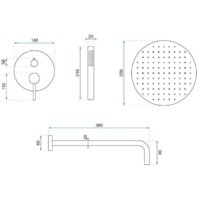 Душевая система  Rea Lungo REA-P4110 (золотой) - Превью изображения №7 — Интернет-магазин Time-Shop