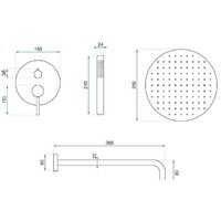 Душевая система  Rea Lungo REA-P4110 (золотой) - Превью изображения №7 — Интернет-магазин Time-Shop