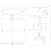 Светильник-тарелка Ambrella light FV5535 WH (белый) - Превью изображения №9 — Интернет-магазин Time-Shop