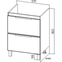  Viant Тумба под умывальник Берлин Moduo 60 VBER60MDBEL-T2Y - Превью изображения №4 — Интернет-магазин Time-Shop