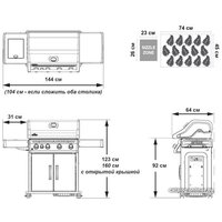 Газовый гриль для дачи Napoleon Rogue-525 XT (стальной) - Превью изображения №13 — Интернет-магазин Time-Shop