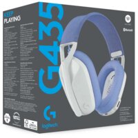 Наушники Logitech G435 Lightspeed (белый/сиреневый) - Превью изображения №5 — Интернет-магазин Time-Shop