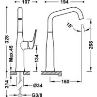 Смеситель Tres Fuji 28164701NM - Превью изображения №2 — Интернет-магазин Time-Shop
