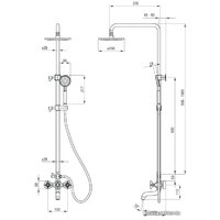 Душевая система  Deante Temisto NAC M1QT - Превью изображения №2 — Интернет-магазин Time-Shop