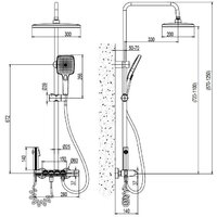 Душевая система  Ekko E2509-21 (темно-серый) - Превью изображения №2 — Интернет-магазин Time-Shop